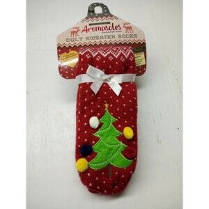 Aromasoles Ugly Sweater Socks. Mint & Shea Oil Infused Socks . With Mint Infused